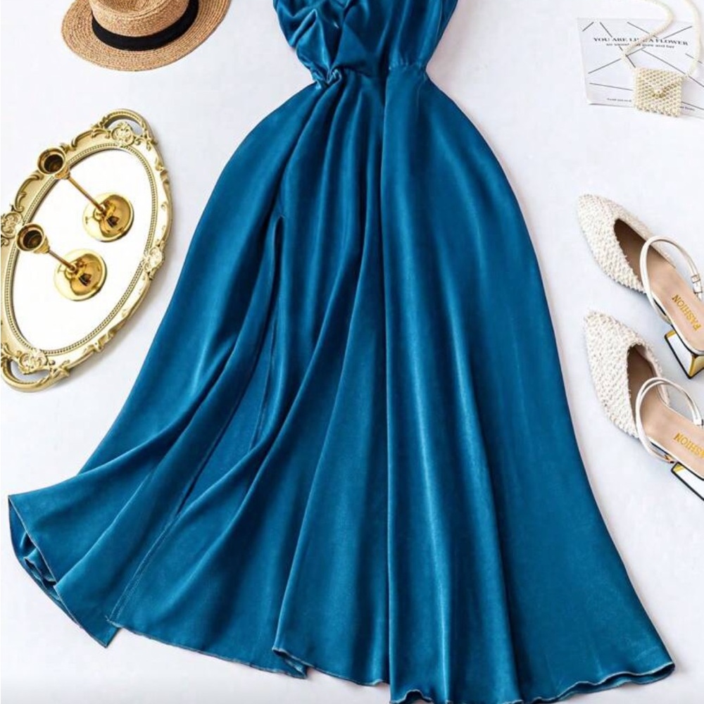 SHEIN Teal Maxi Dress